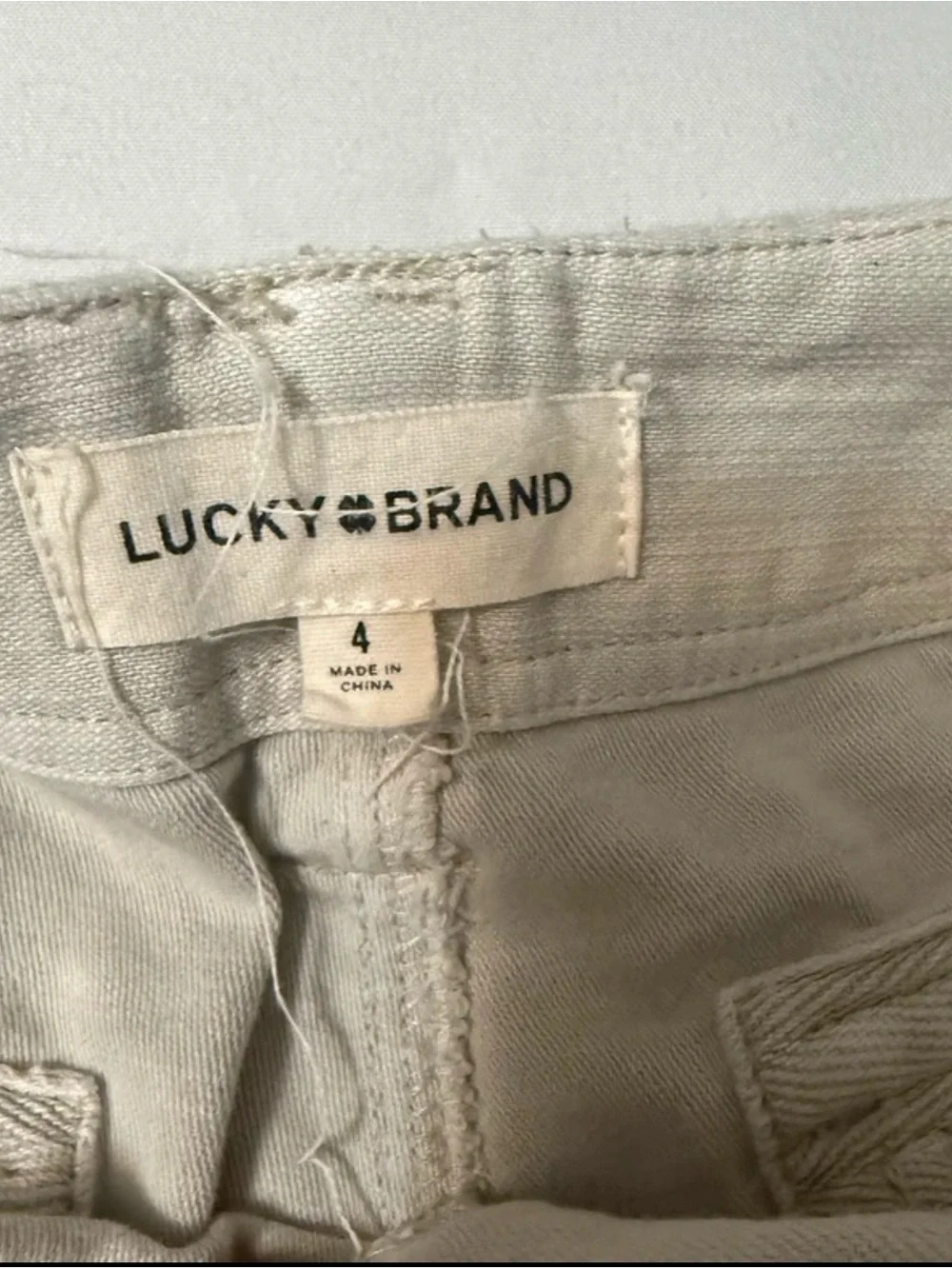 Lucky Brand Cream Utility Chinos